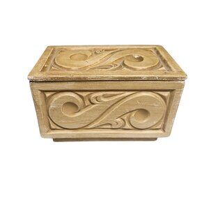 Vintage MCM Hand Crafted Brayton Laguna CA Trinket Box - Ceramic Carved!!! EUC!
